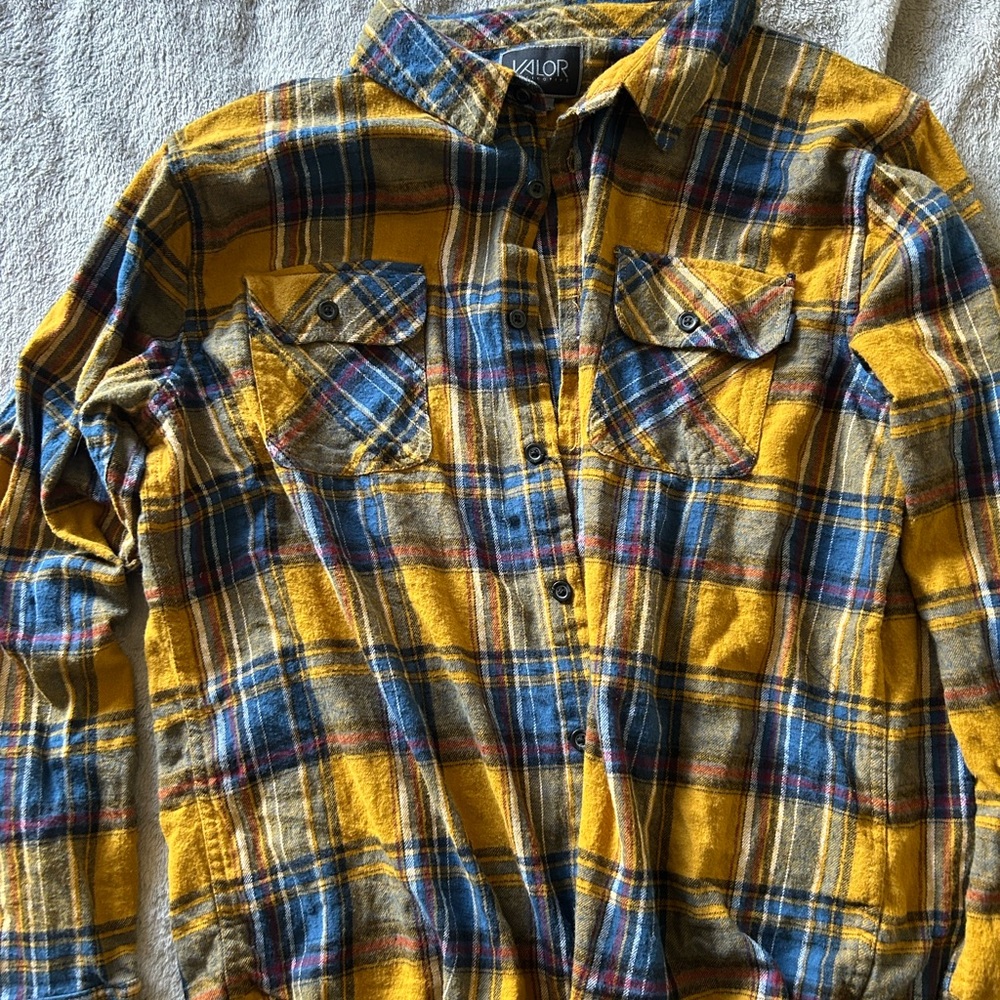 Men's Yellow Plaid Shirt